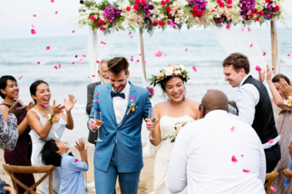 small beach wedding
